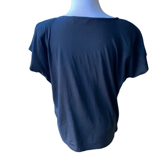 Vintage Shruchrzen Women’s Black Top with Fancy Rhinestone and Faux Pearl Accent - Picture 6 of 12